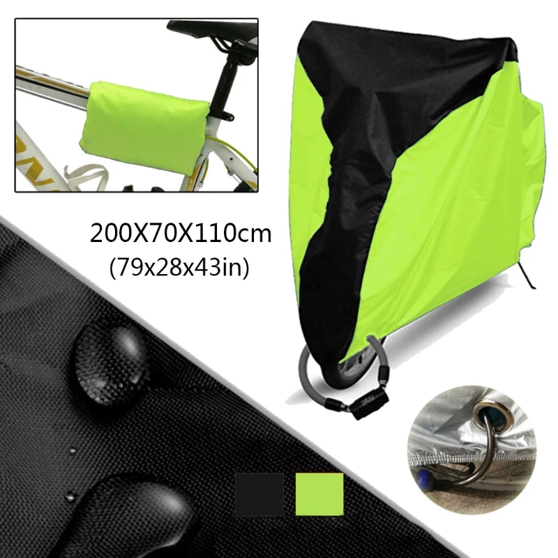 

190T Outdoor Waterproof Bicycle Covers Rain Sun UV Dust Wind Proof with Lock Hole for Mountain Road Bike Dropship