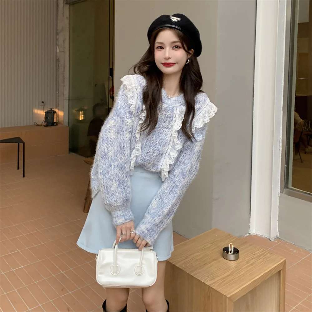 

Свитер женский осенний трикотажный, теплый, однотонный