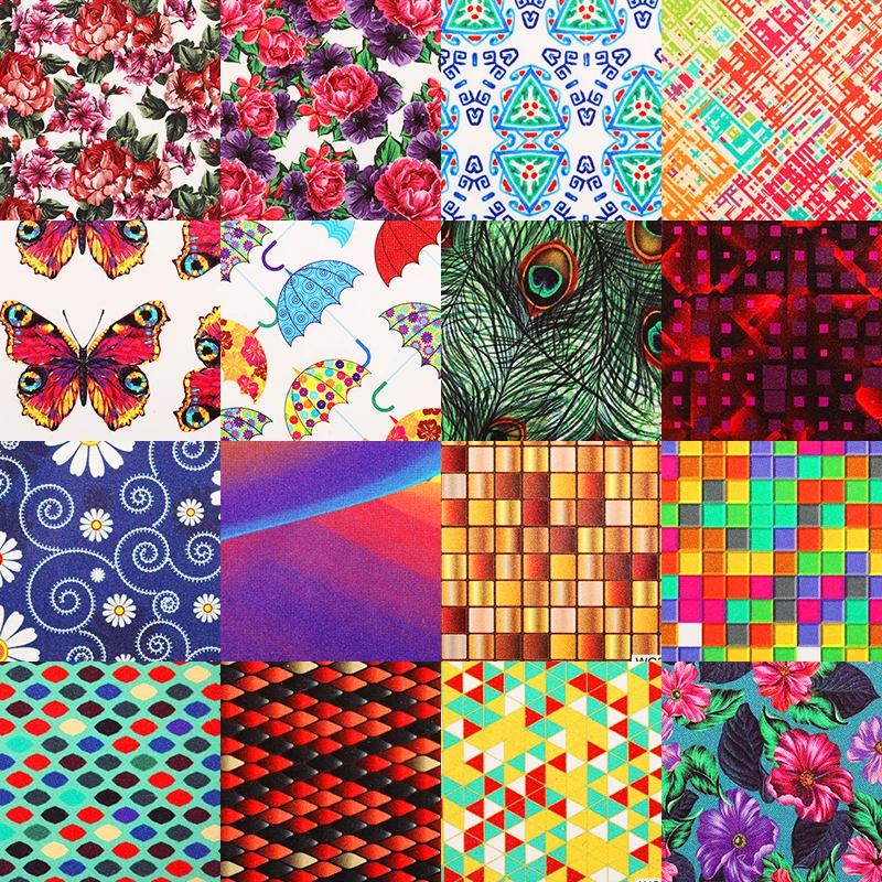 Цветные наклейки на ногти цветы фрукты перья смешанные узоры переводные для