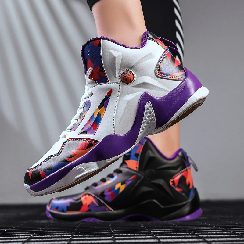 

Мужские спортивные кроссовки Jordans, Баскетбольная обувь, Молодежная трендовая кожаная обувь, Мужская Стильная Спортивная обувь