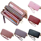 Женский клатч NoEnName-Null, кошелек из искусственной кожи с длинным держатель для карт, чехол для телефона, сумочка на запястье