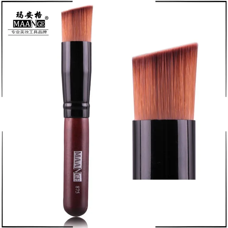 Maange Кисть для нанесения пудры нейлоновая шерсть Маньчжурская зола деревянная