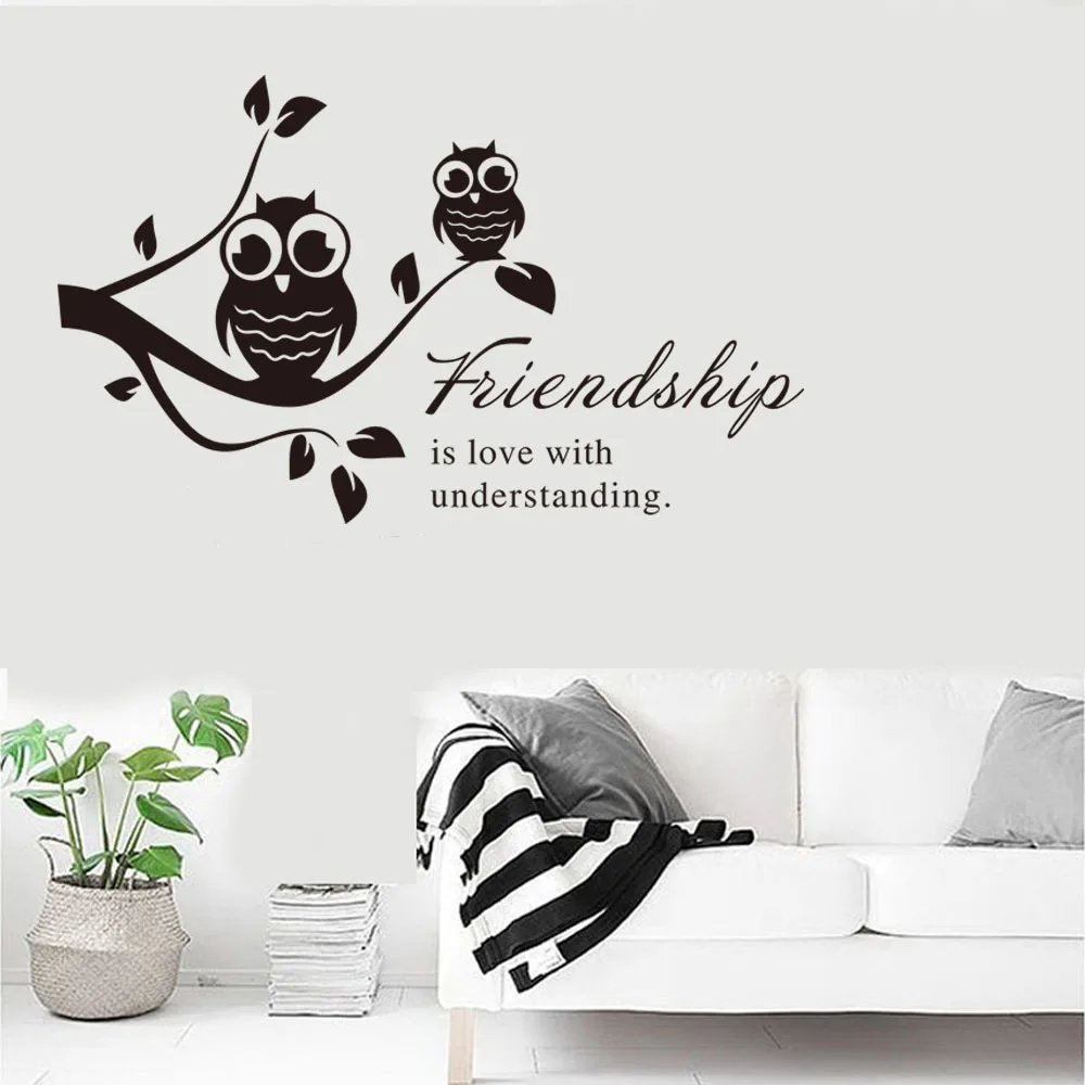 Совы на дереве детские наклейки стены украшения комнаты Съемный Детские для