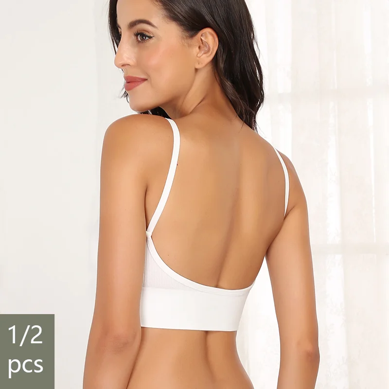 

1/2 Pcs Bras For Women Sexy Seamless U Type Backless Push Up lette ssiere Soutien Gorge Females