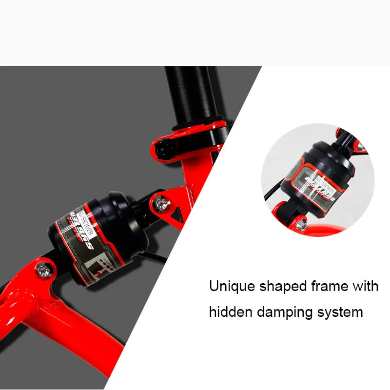 Bike Folding Bicycle 20 Inch Speed Double Disc Brake Shock Absorption Aluminum Alloy Rim Student Adult Men and Women