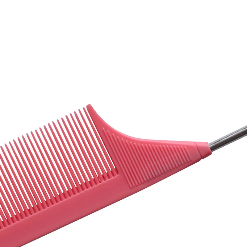 

Black Fine-tooth Comb Metal Pin Anti-static Hair Style Rat Tail Comb 220x28x4mm Hair Edge Trimmer Styling Beauty Tools