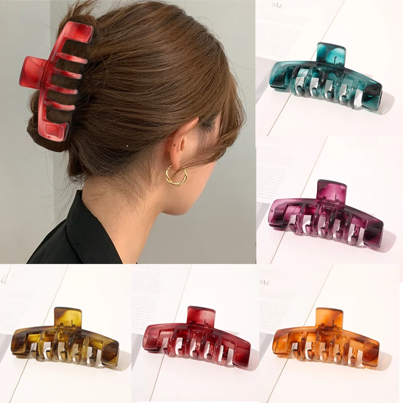 

Ruoshui Woman Simply Hair Claws Korean Style Hairpins Ponytail Clips Girls Headwear Hairgrip Barrettes Ladies Hair Accessories