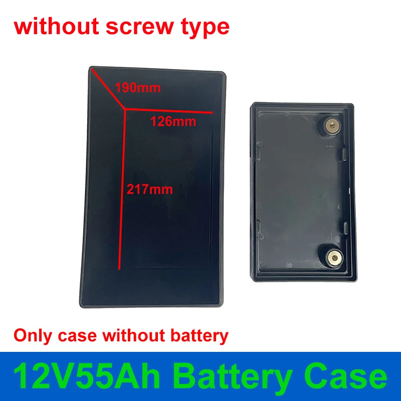 12V 55Ah Battery Case Replace Lead Acid Empty Box 12V55Ah 12.8V 50Ah 55Ah 24V LiFePO4 18650 DIY for Solar System Energy Storage