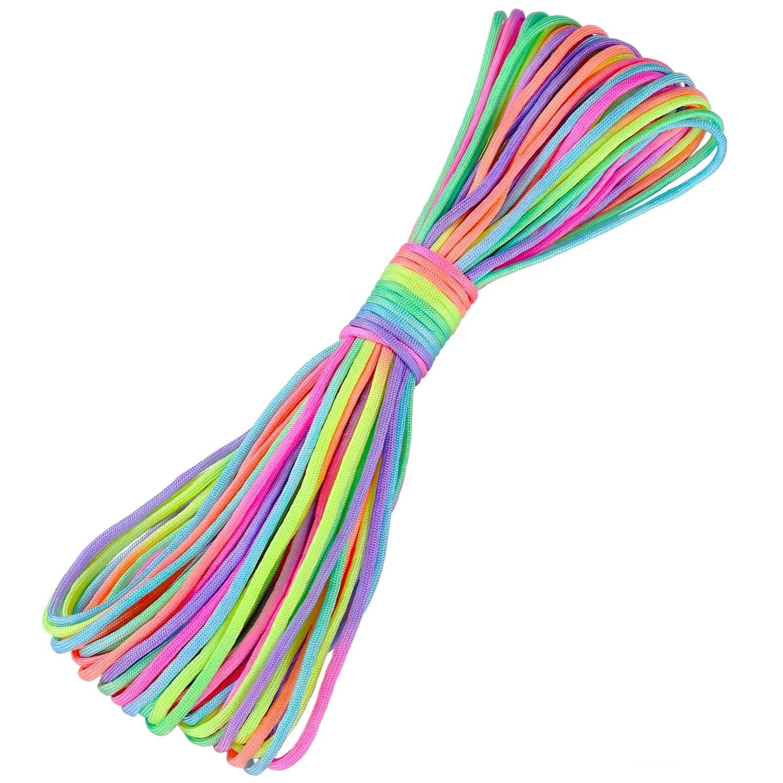 

Paracord Rope Colorful Rainbow Cord for Making Keychain Bracelet Outdoor Tent Hanging Drying Clothing