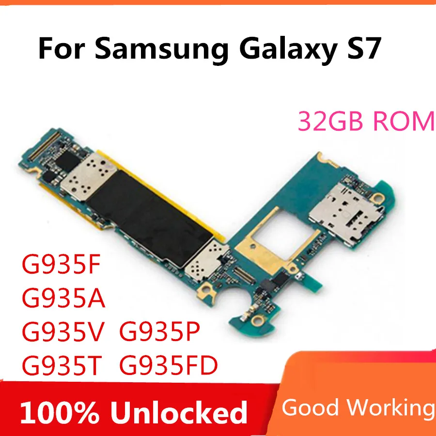 Для Samsung Galaxy S7 G935F G935A G935V G935T G935P G935FD материнская плата с системой Android полные чипы 32