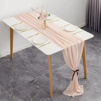 70300cm long chiffon table runner for wedding party banquets bridal home tablecloth table decoration table cover decor