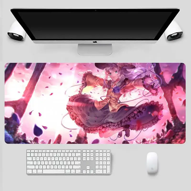 

Модный коврик для клавиатуры Touhou Project из аниме, резиновый игровой коврик для мыши, Настольный коврик, Нескользящая подушка, толщина 2 мм, LockEdge...
