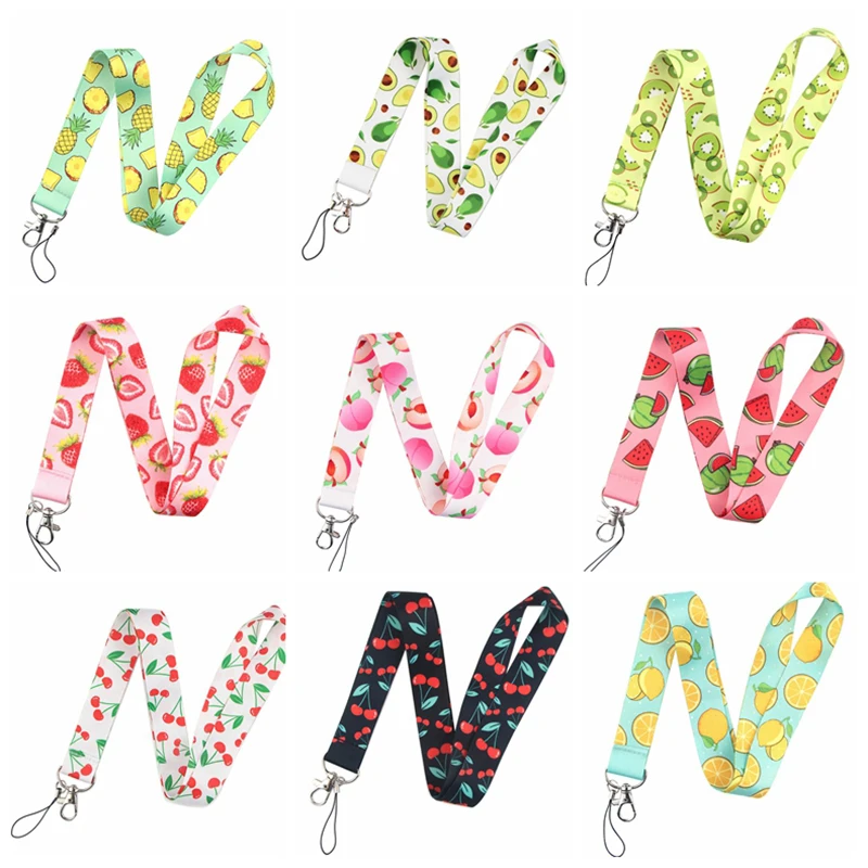 Брелок для ключей с изображением фруктов авокадо лимона вишни клубники киви