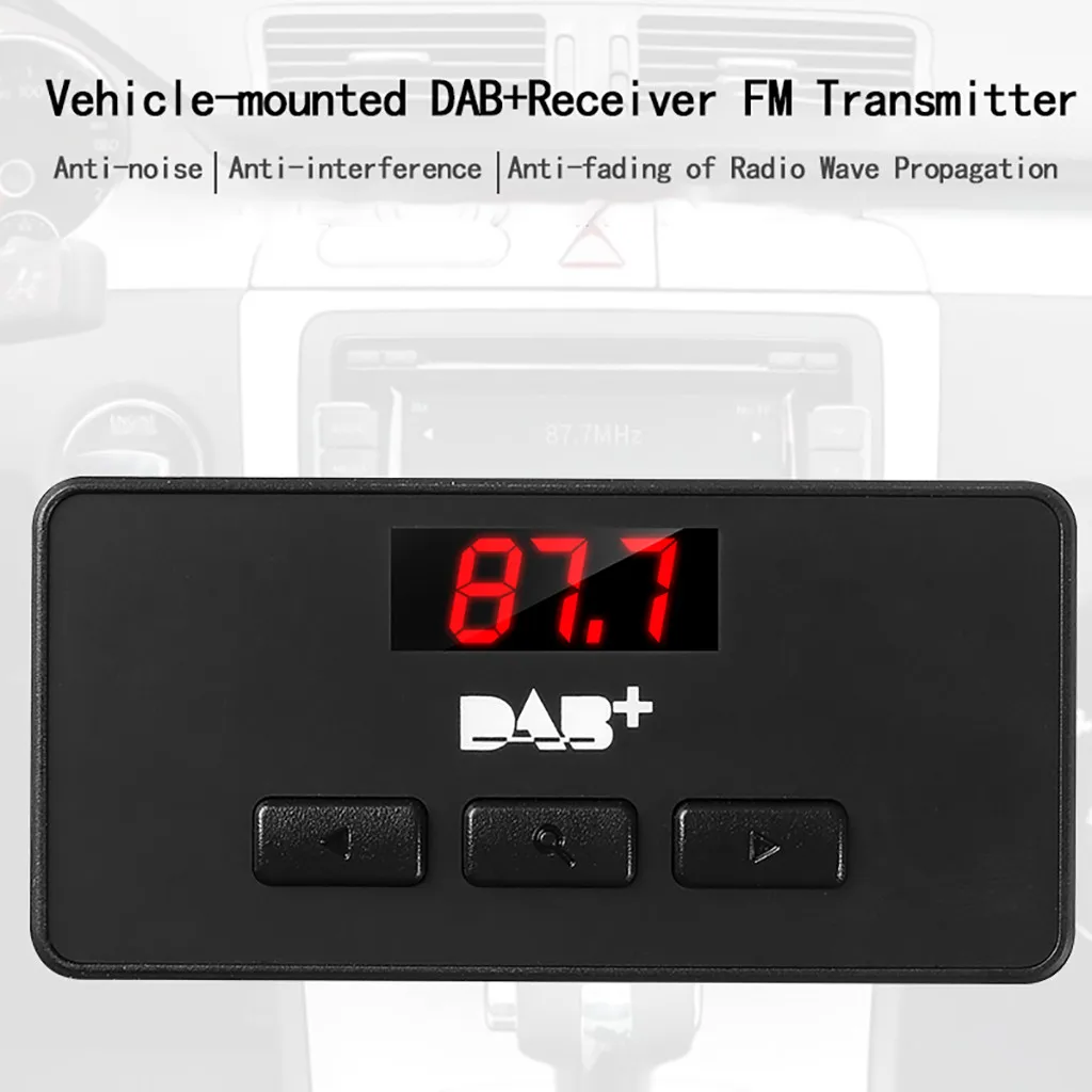 Высококачественный черный DAB+ fm-передатчик светодиодный дисплей цифровой вещательный приемник коробка и аудио выход Переключение# P20