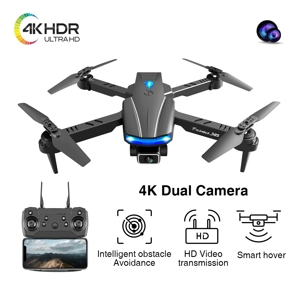 

S85 Drone Mini Drone With Camera 4K HD Dual Camera Wifi FPV Infrared Obstacle Avoidance Rc Helicopter Quadcopter DRONE Toy