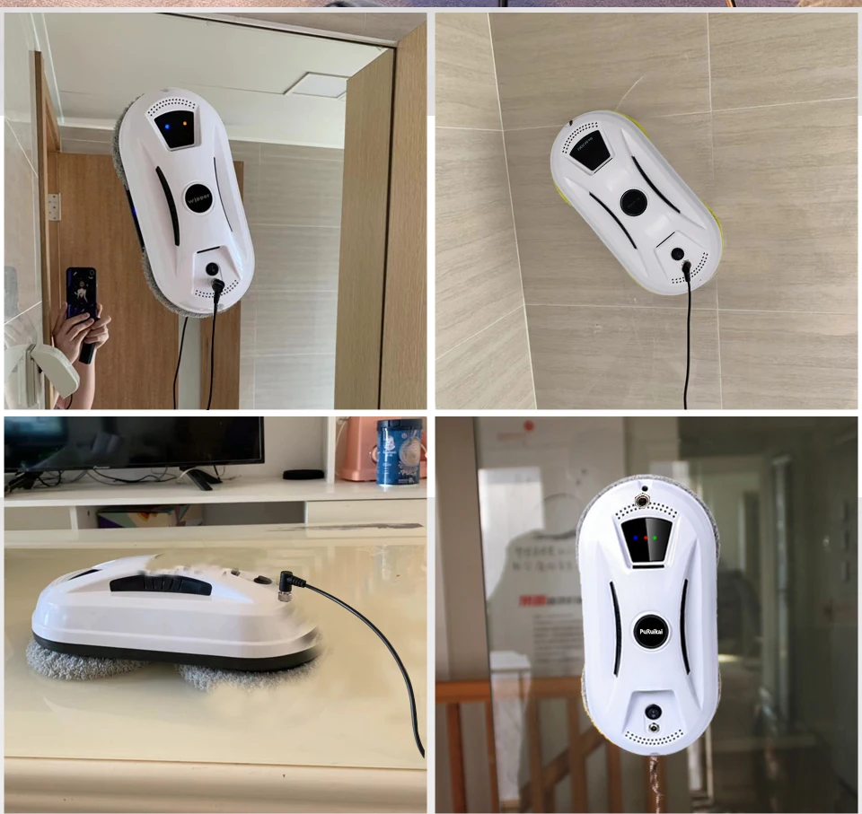 PuRuiKai  Window Cleaning Robot High Suction Electric Window Cleaner Robot Anti-falling Remote Control Robot Vacuum Cleaner