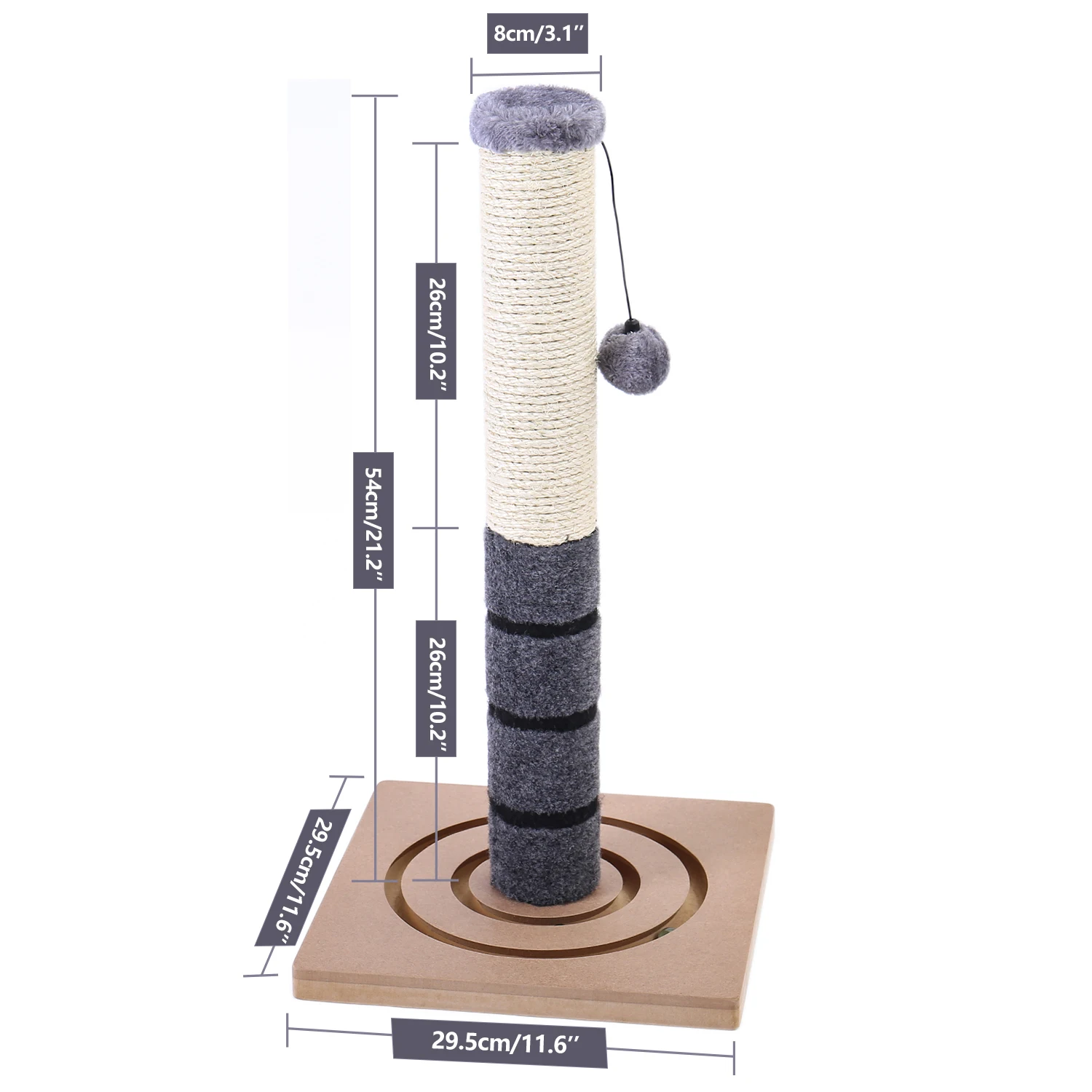 

High quality Tall Cat Scratching Post Cat Interactive Toys Cat Scratch Post Cats Kittens Plush Sisal Scratch Pole Cat Scratcher