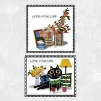 love life cross stitch printed 11ct 14ct diy embroidery threads sets home decor painting cross stitch needlework canvas kits