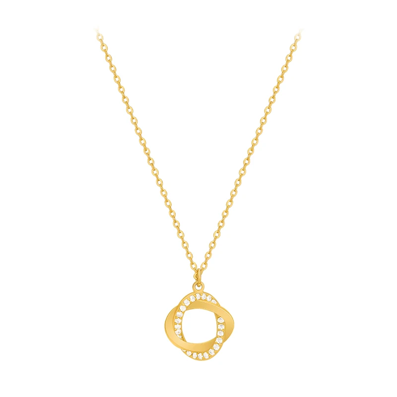 

laminated Circle Pendant female Necklace Fashion luxury chain temperament girl collar chain sexy unusual neck chain Jewelry