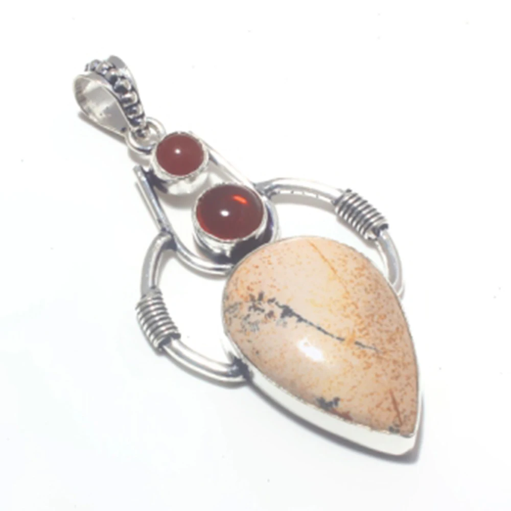 Картина Jaspers + сердолическая подвеска серебряная верхняя Медь Ювелирные изделия