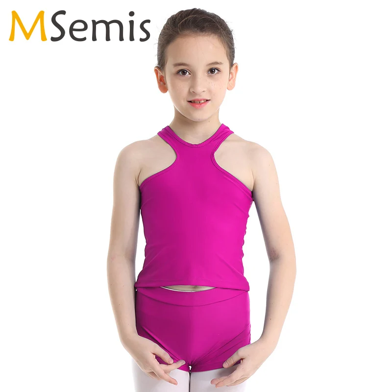 Трико для гимнастики балета девочек балерина борцовка спереди и сзади топ на