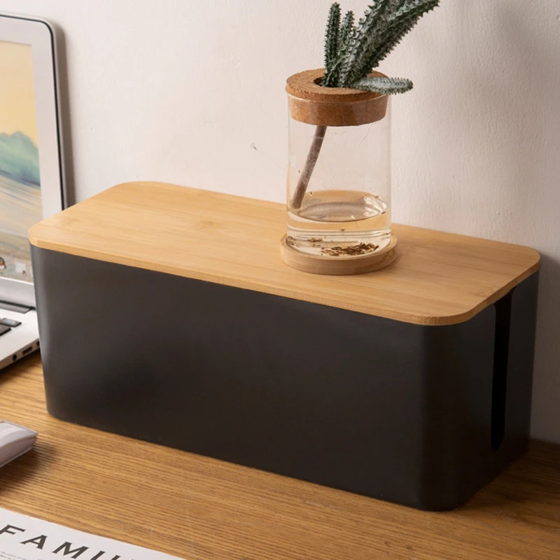 

Cable Management Box, Wire Box, Junction Box, Socket Box, Desk Line Storage Box Cable Box Organizer 2-Piece Set