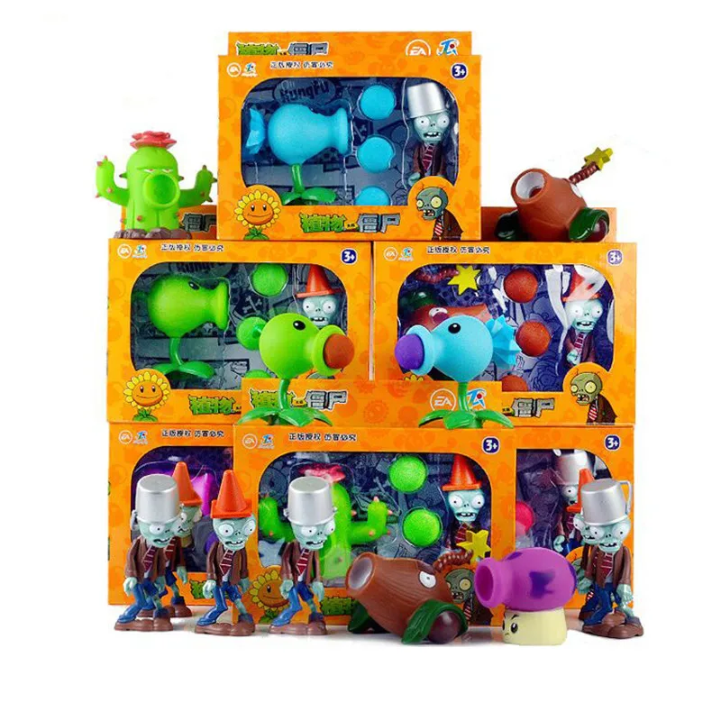 Фигурка аниме Растения против зомби 2 мягкая резиновая полноразмерная кукла