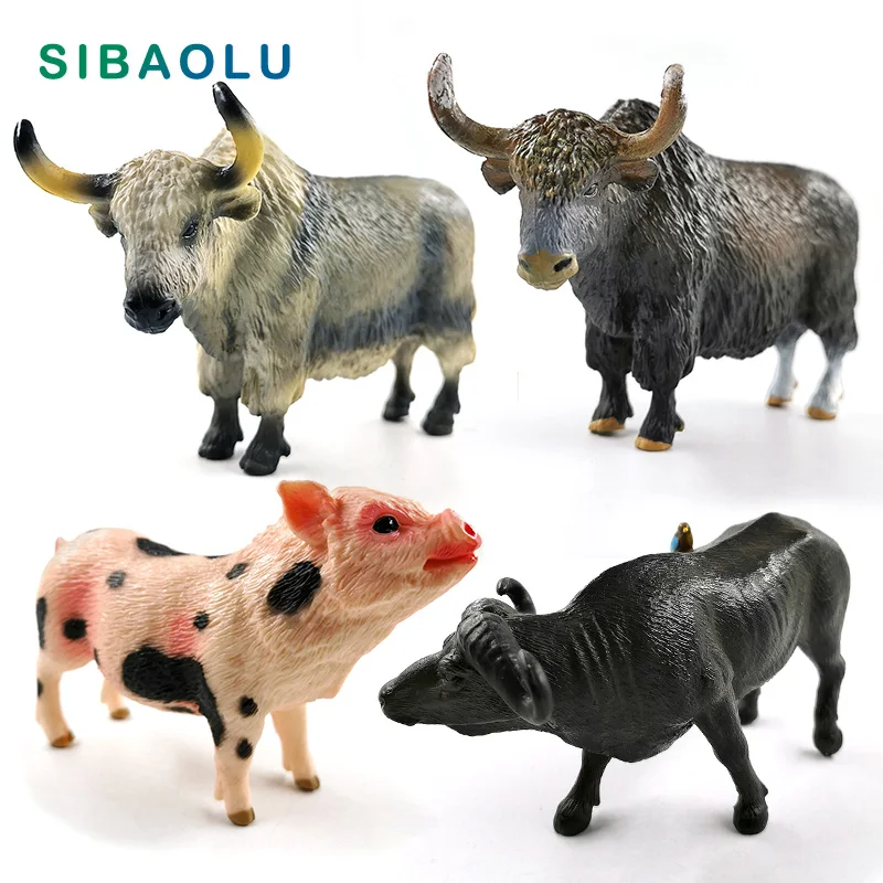 Новая фигурка свиньи пьетреня буйвола яка коровы крупного рогатого скота быка