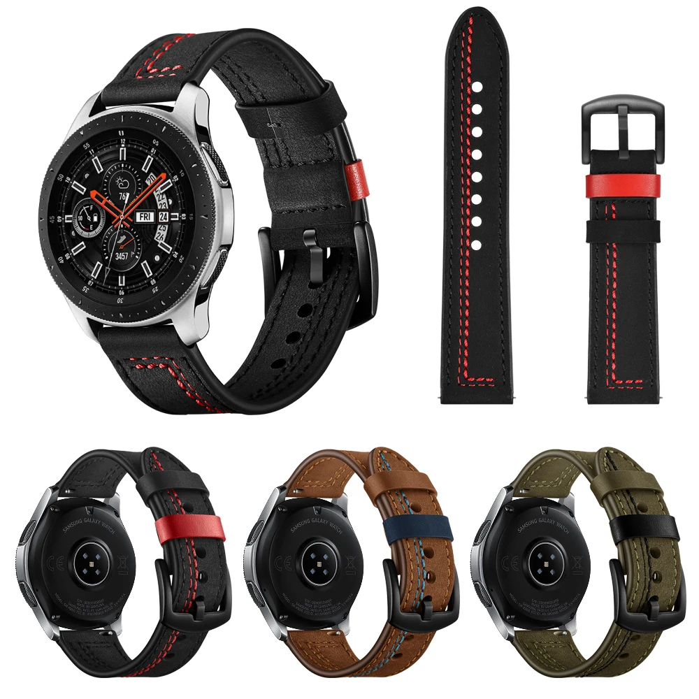 Ремешок из натуральной кожи для Samsung Galaxy Watch 46 мм 42 мм|Ремешки часов| |