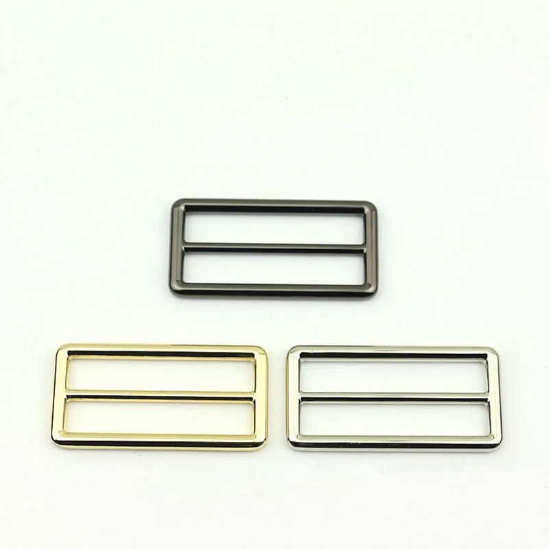 10Pcs Diecast 50mm Tri-Glide Slider Adjust 2 inch Metal Buckles for Backpack Web Strap DIY Bag Belt Leather Craft Accessory