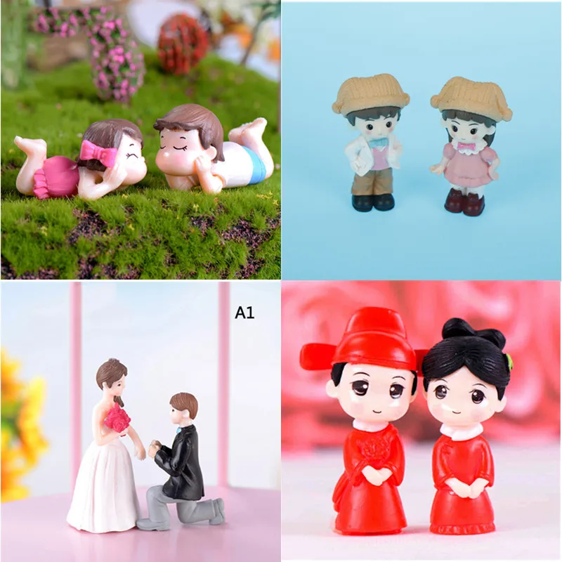 

Cute Lovers Chair Miniature Landscape DIY Ornament Garden Dollhouse Decor Lovers Dolls Benches Couples Ornament