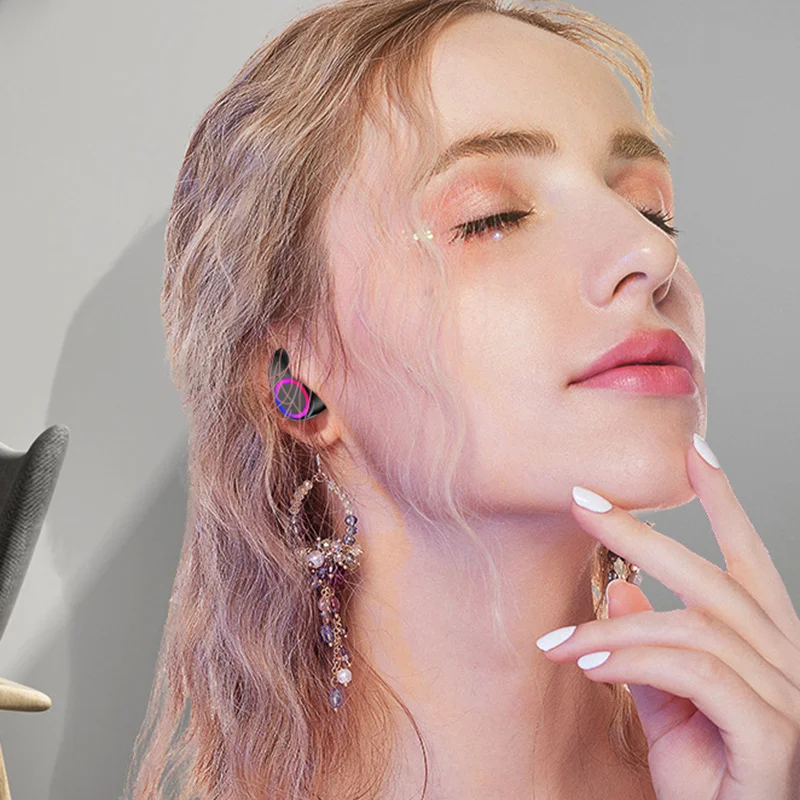 

2500mAh Bluetooth Earphones Wireless Headphones Touch Control LED With Microphone Sport Waterproof Headsets Earbuds Earphone