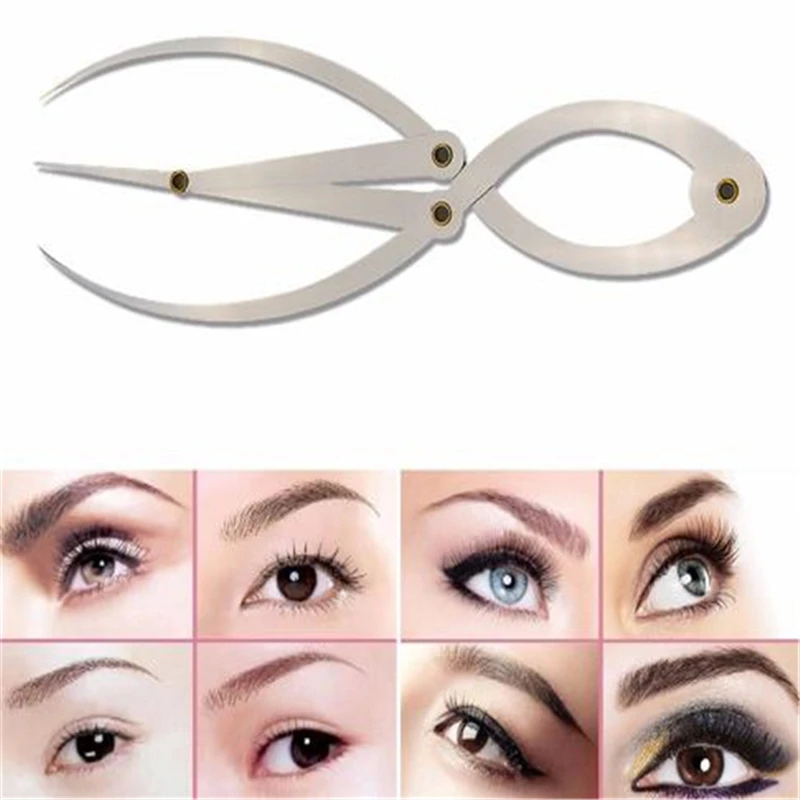 

New Fashion Stainless Steel Golden Ratio Eyebrow Permanent Makeup Tool Makeup Eyebrow Tattoo Design Calipers Stencil 1PC