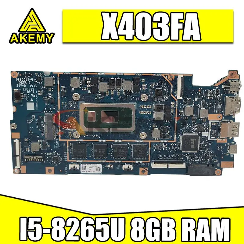 

Материнская плата 90NB0LP0-R00051 X403FA для ноутбука Asus ADOL14FA X403FA X403F A403F F403F материнская плата для ноутбука с 8G/I5-8265U