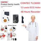 CONTEC, динамическая система Holter с 12 выводами, ЭКГ, 48 часов записи, карта 2 Гб, программное обеспечение для анализатора (скачать онлайн) TLC6000
