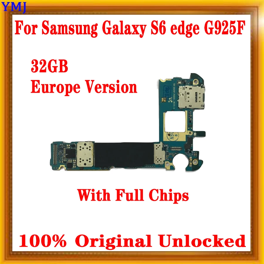Полная разблокировка для Samsung Galaxy S6 edge G925F материнская плата оригинальная