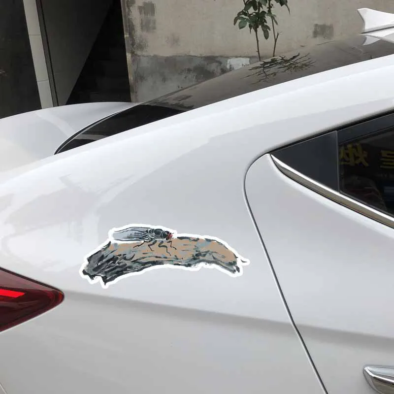 EBdecal китайский стиль чернил Cicada ПВХ животное для Авто/бампер/окно/настенные