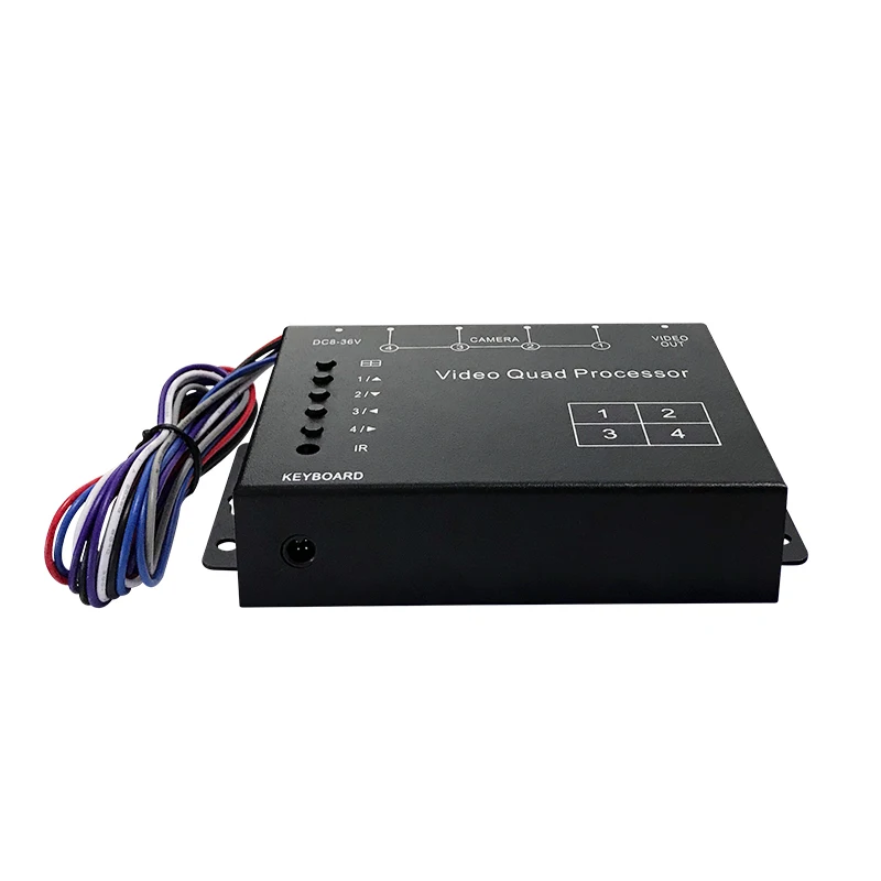 Автомобильный AV RCA 4CH видео Quad делитель процессора автомобиля зеркало заднего