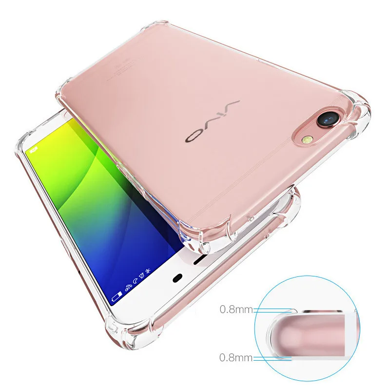 Противоударный прозрачный мягкий ТПУ чехол с воздушной подушкой для VIVO X23 21 20 X9 X9s