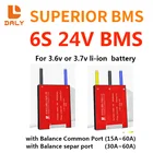 Система управления аккумуляторной батареей DALY Bms 6S, 24 В, 15 А, 20 А, 30 А, 40 А, 50 А, 60 А с отдельным портом