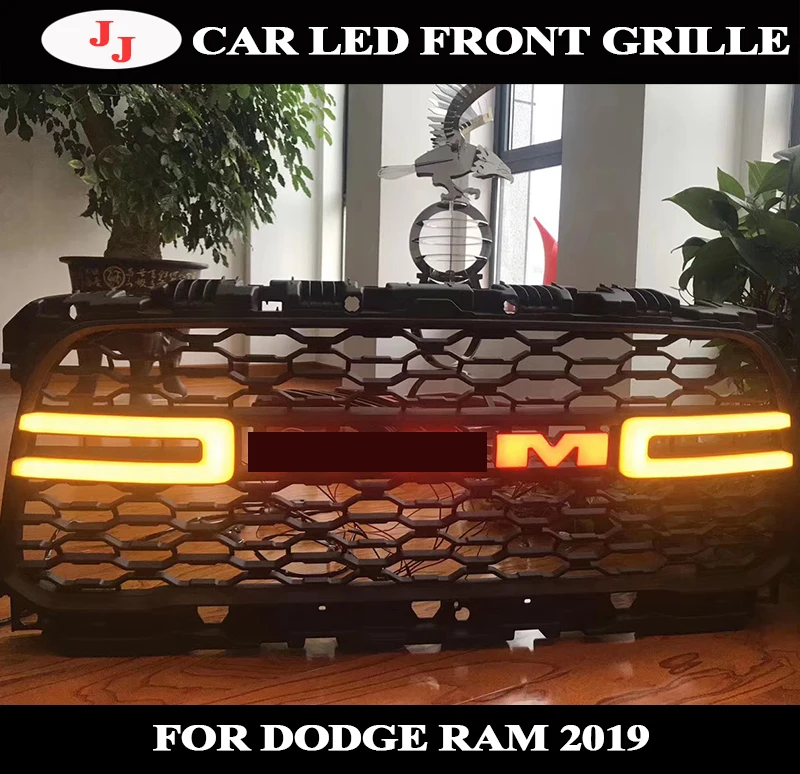 Автомобильная Передняя светодиодная решетка для Dodge Ram 2019 1500 2500 сетчатая в стиле
