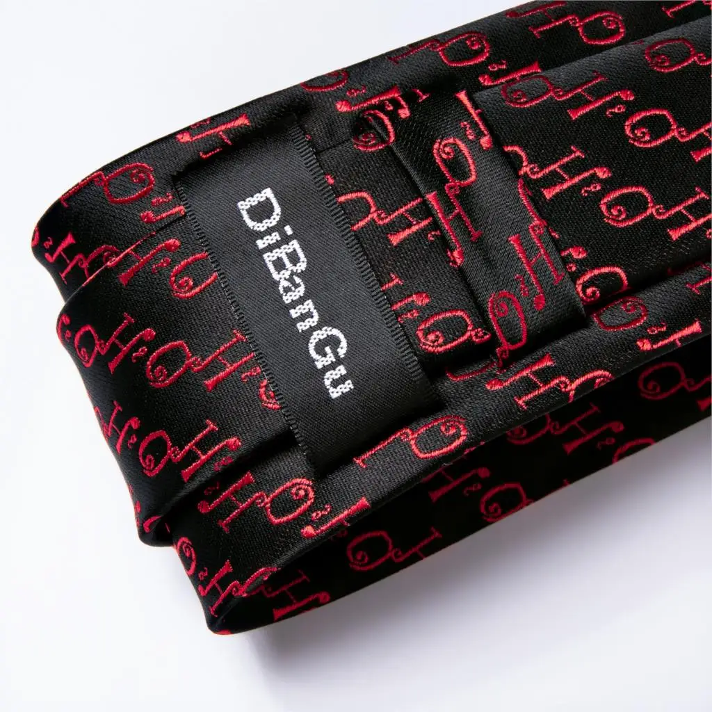 Подарочный мужской галстук черный красный Шелковый Рождественский для мужчин на