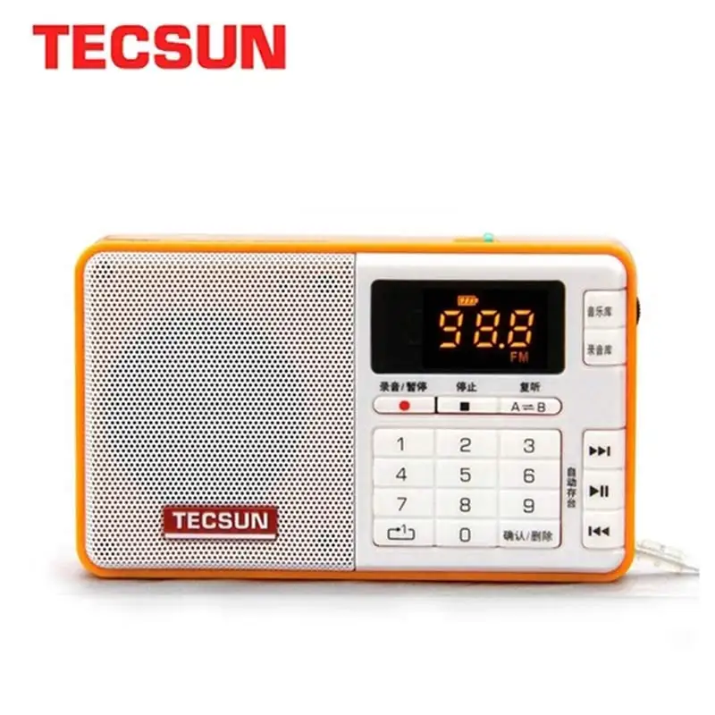 TECSUN Q3 стерео радио карманный размер рекордер MP3 плеер FM мини радио с 16G TF картой и многоцветным выбором портативное радио