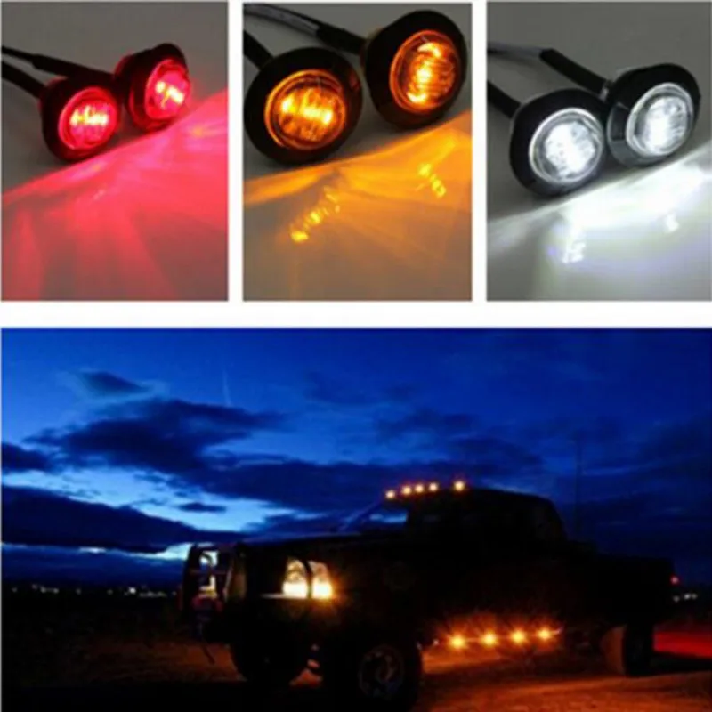 12V Trailer Led Side Marker Lights For Trucks Clearance Amber Round Truck Turn Signal Lamp | Автомобили и мотоциклы
