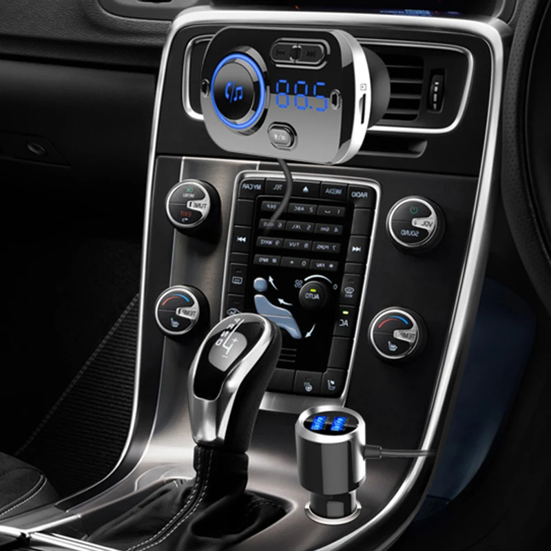 Автомобильный FM трансмиттер Bluetooth совместимый с 5 0 USB автомобильный комплект