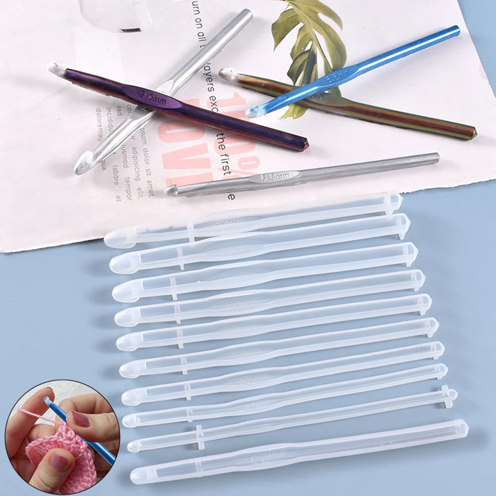 

10pcs Crochet Tools Kit Silicone Mold Knitting Wool Tools UV Epoxy Resin Casting Making Jewelry Finding Tools Kit