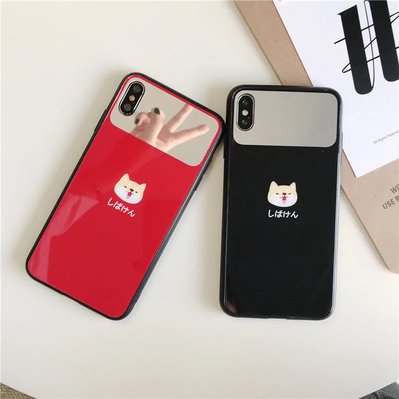 HYH iPhone Glass Case Cute Pattern Anti Knock Fitted for Apple iphone 6 7 8 plus x xs xr max VIP |