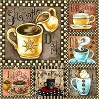 new 5d diy scenery diamond painting coffee cup diamond embroidery cross stitch full square round drill manual gift home decor