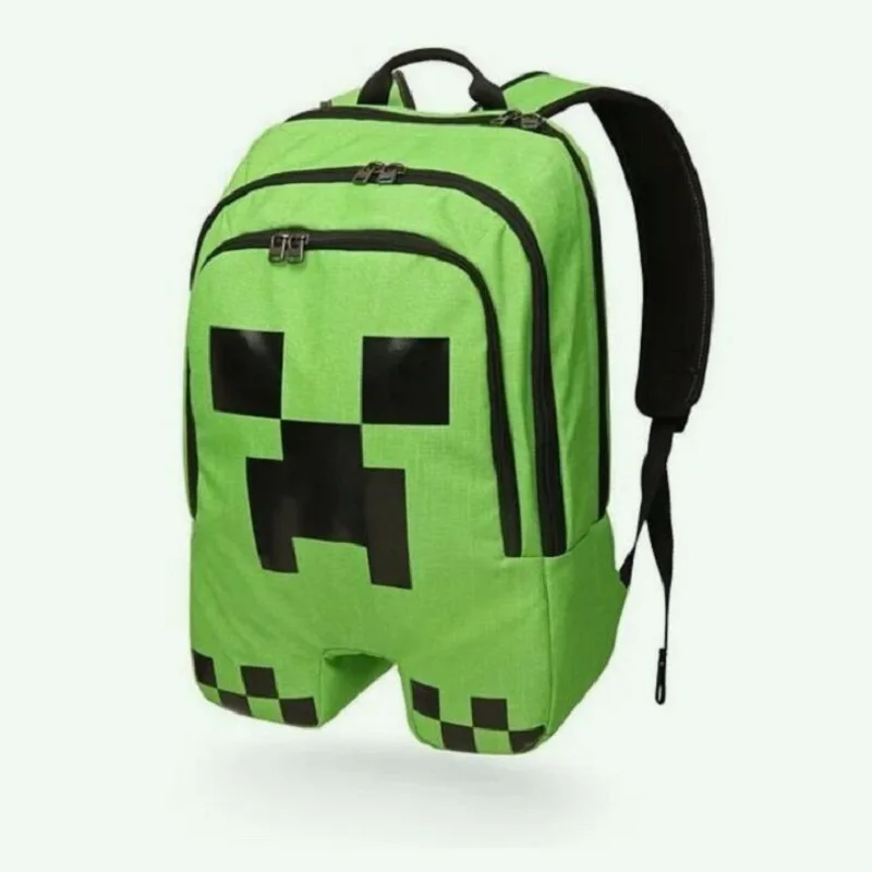 

minecraft Nylon Bag backpack creeper model Funny Student man woman Outdoor sports school bag toy birthday gift Study stationery