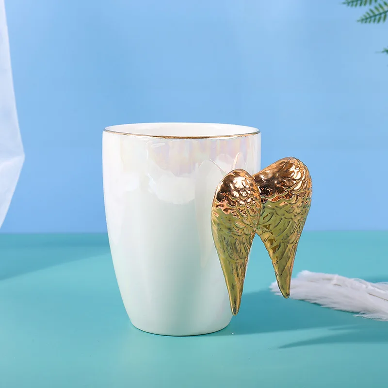 Angel Wings Coffee Mugs Ceramic Cups and Handpaint Mark Creative Drinkware | Дом и сад